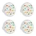 thumbnail image 1 of 4 Pcs Watercolor Animal Knobs for Kitchen Cabinet Cupboard Dresser Bookcase Drawer Pulls Handles Round Home Decor, 1 of 5