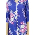 thumbnail image 5 of Bimba Women's Floral Printed Designer Straight Blue Casual / Sleeve Kurti - 4, 5 of 7
