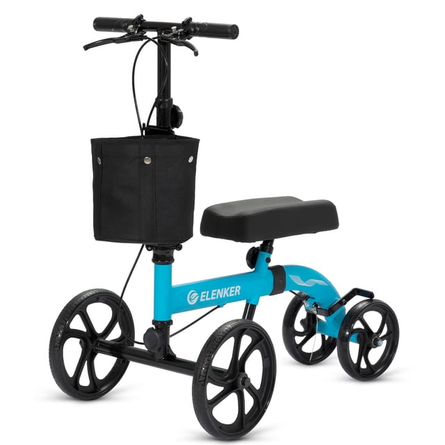 Sistema de frenos dobles para ruedas delanteras Knee Walker ELENKER de 10 pulgadas