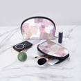 thumbnail image 5 of YFYANG 2 Piece Women's Portable Makeup Bags, Purple Watercolor Geometric Squares Clutch Travel Toilet Bags Cosmetic Organizer, 5 of 7