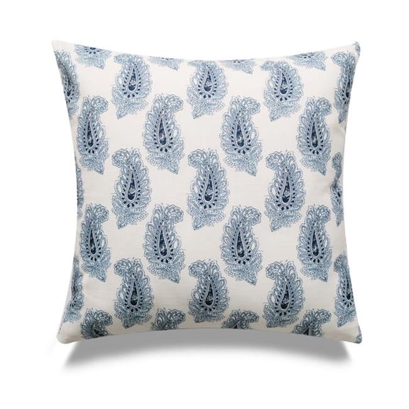 MDR Trading Inc. HU-MP2020JS12NVOP Square Navy Blue And White Paisley Print With Polyester Insert Pillow