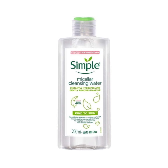 Simple Kind to Skin Cleansing Water, Micellar, 6.7 Ounce Pack of 6