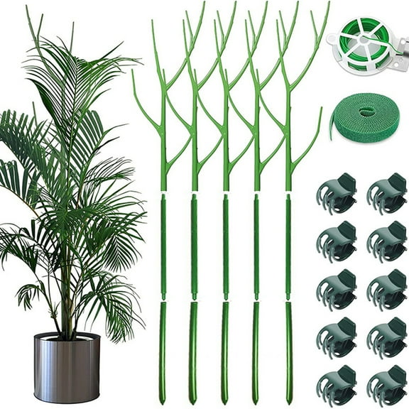 Visland Plant Support Stake Detachable Plastic Twig Plants Potted Stand Stick Orchid Clips Garden Supplies