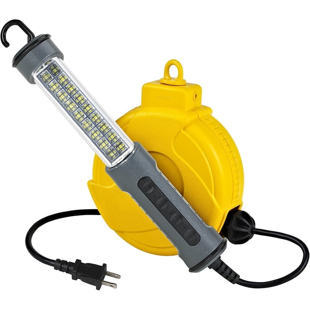 Alert Retractable Cord Reel with LED Work Light, 20' 18/2 SVT, 300 Lumens; ProReel 920LSM