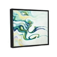 thumbnail image 3 of Stupell Industries Wavy Modern Green Forms Graphic Art Jet Black Floating Framed Canvas Print Wall Art, Design by Dina D'Argo, 3 of 6
