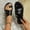 Black, variant on Women's Crisscross Toe-Loop Flat Slide Sandals, Solid Color Open Toe Slip-On Casual Summer Thong Mules Brown 5.5