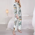 thumbnail image 3 of Fotbe Cute Colorful Animal Pattern Long Sleeve Pajama Set for Women,Sleepwear Set,2-piece Loungewear Set,Soft PJs Comfy Nightwear with Pockets -Small, 3 of 7