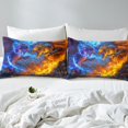 thumbnail image 2 of Monster Bedding Twin Size Magic Dragon Duvet Cover Men, Magical Wildlife Animal Print Bed Set Lightning Fire Anime Comforter Cover, Monster Theme Quilt Cover (No Comforter), 2 of 5