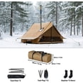 thumbnail image 5 of Camping Hot Tent Cabin Tent, Chalet 70 Pro Portable WallTent with Stove Jack and Two Poles for 2-3 Person Hiking, Backpacking, 5 of 9