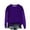 Purple, variant on ZUKMRJPC Womens Crewneck Sweatshirts Fleece Lined Pullover Sweatshirt Fall Winter Trendy Patchwork Long Sleeve Cute Tops