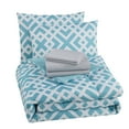 thumbnail image 5 of Mainstays Teal Geometric 6 Piece Bed in a Bag Comforter Set with Sheets, Twin/Twin-XL, 5 of 10