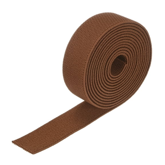 Uxcell Elastic Bands for Sewing, 1 Inch 2 Yards Knit Elastic Spool [Brown]