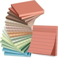 thumbnail image 1 of ( ) Lined Sticky Notes x in Post Vintage Colors Sticky Pads Strong Adhesive Recyclable Self-Stick Pads Easy to Post for Home Office Notebook, 1 of 7