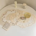 thumbnail image 5 of Set of 2 Retro Lace Placemats, French Crochet Doilies, Hand Embroidered Table Mat, Beige Table Mat 12 x 16", 5 of 5