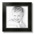 thumbnail image 2 of ArtToFrames 10" x 10" Honors Black with Silver Picture Frame, 10x10 inch Black Wood Poster Frame (WOM-5157), 4 Pack, 2 of 7