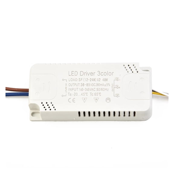 LED Driver 3color Adapter 8-24W 20-40W 30-50W 40-60W 50-70W For LED Lighting Non-Isolating Transformer Replacement ,Ease of Installation