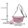 thumbnail image 2 of Rhombus acolchado para mujer, bolso de pecho, bandolera informal con monedero pequeño (rosa) Likrtyny Para Estrenar, 2 of 7