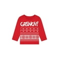 thumbnail image 5 of Dr. Seuss The Grinch Toddler Unisex Long Sleeve Red Tee Shirt, Sizes 12M-5T, 5 of 6