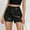 Black, variant on Rigardu shorts for women High Waisted Sequin Shorts For Women Elastic Straight Leg Sparkly Glitter Party Shorts womens shorts Black + L