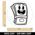 thumbnail image 2 of Cartoon Stack of Money Cash Happy Dollar Bill Self-Inking Rubber Stamp for Stamping Ink Stamper Crafting Planners - 1/2 Inch Mini - Pink Ink, 2 of 7