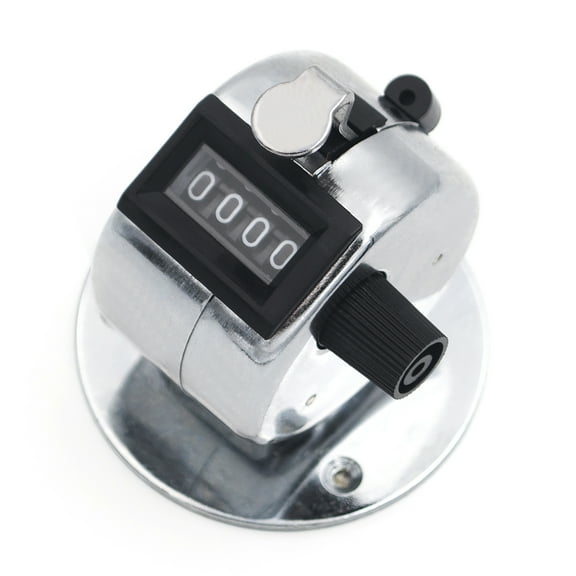 GOGO Desktop Tally Counter, 4 Digit Metal Tally Clicker with Base Mount for Bank, Shops Counting People