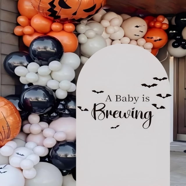 Adhesivo de pared YUANY A Baby is Brewing with Bats Halloween