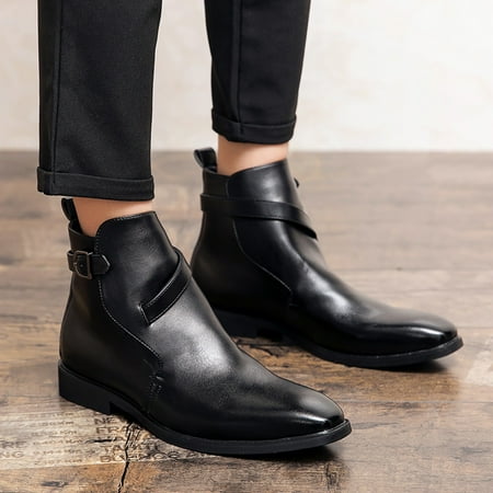 

Foraging dimple Men Fashion British Leather Shoes Outdoor Casual Summer Shoes Business Men Shoes Black