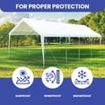 thumbnail image 5 of Uforic 13x26 ft Heavy Duty Outdoor Party Tent,Commercial Wedding Large Tent, Upgraded Galvanized Canopy with Removable Sidewall & 2 Storage Bags,Waterproof, White, 5 of 7