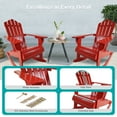 thumbnail image 5 of JONPONY Reclining Wooden Outdoor Rocking Adirondack chair,Red, 5 of 16