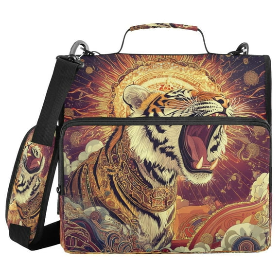 YAZAOO Zipper Binder trapper keeper Documents Organized Design Cosmic King Printed