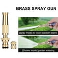 thumbnail image 5 of Brass Garden Hose Nozzle with Connector Adapter, Heavy Duty Leakproof Outdoor Faucet Fitting for Lawn and Garden Watering, 5 of 9