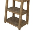 thumbnail image 4 of Benjara Bookcase- 5 Tier Ladder Shelves- Rustic Natural Brown Wood- 72 Inch, 4 of 5