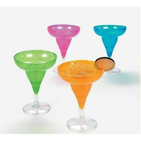 Hexachrome Margarita Glasses (barcoded) for Summer - Party Supplies - Drinkware - Re - Usable Cups - Summer - 12 Pieces