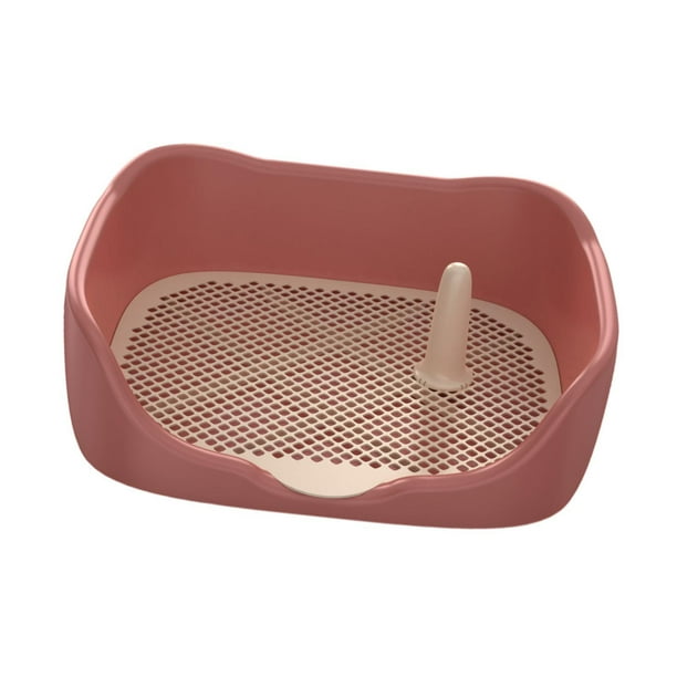 Inodoro para perros con rejillas de malla, inodoro de entrenamiento portátil para interiores y exteriores con malla, para perros Rojo grande