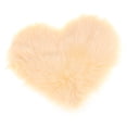 thumbnail image 1 of Alfombra de de Oveja Sintética en apariencia de , Alfombra de Lana Peluda para Dormitorio, Sala de , Decoración para hogar Beige Macarena Love Shape Sheepskin Rug, 1 of 8