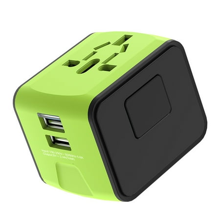 

yilyih Travel Charger for Multiple Devices Travel Charger Multifunctional Charging Base 2USB Conversion Socket Plug British Standard Australian Standard European Standard Us Standard Universal