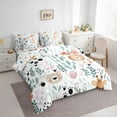 thumbnail image 3 of Homewish Kawaii Giraffe Bear Lion 7-Piece Twin Bedding Sets for Child Boys Girls,Chic Floral Flower Bedding Comforter Set,Cartoon Animal Breathable Sheet Sets,Super Cozy Room Decor,Reversible, 3 of 8