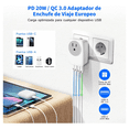 thumbnail image 3 of Adaptador De Enchufe Europeo De Viaje Adaptador De Clavija Eo Safe Imports Blanco, 3 of 5