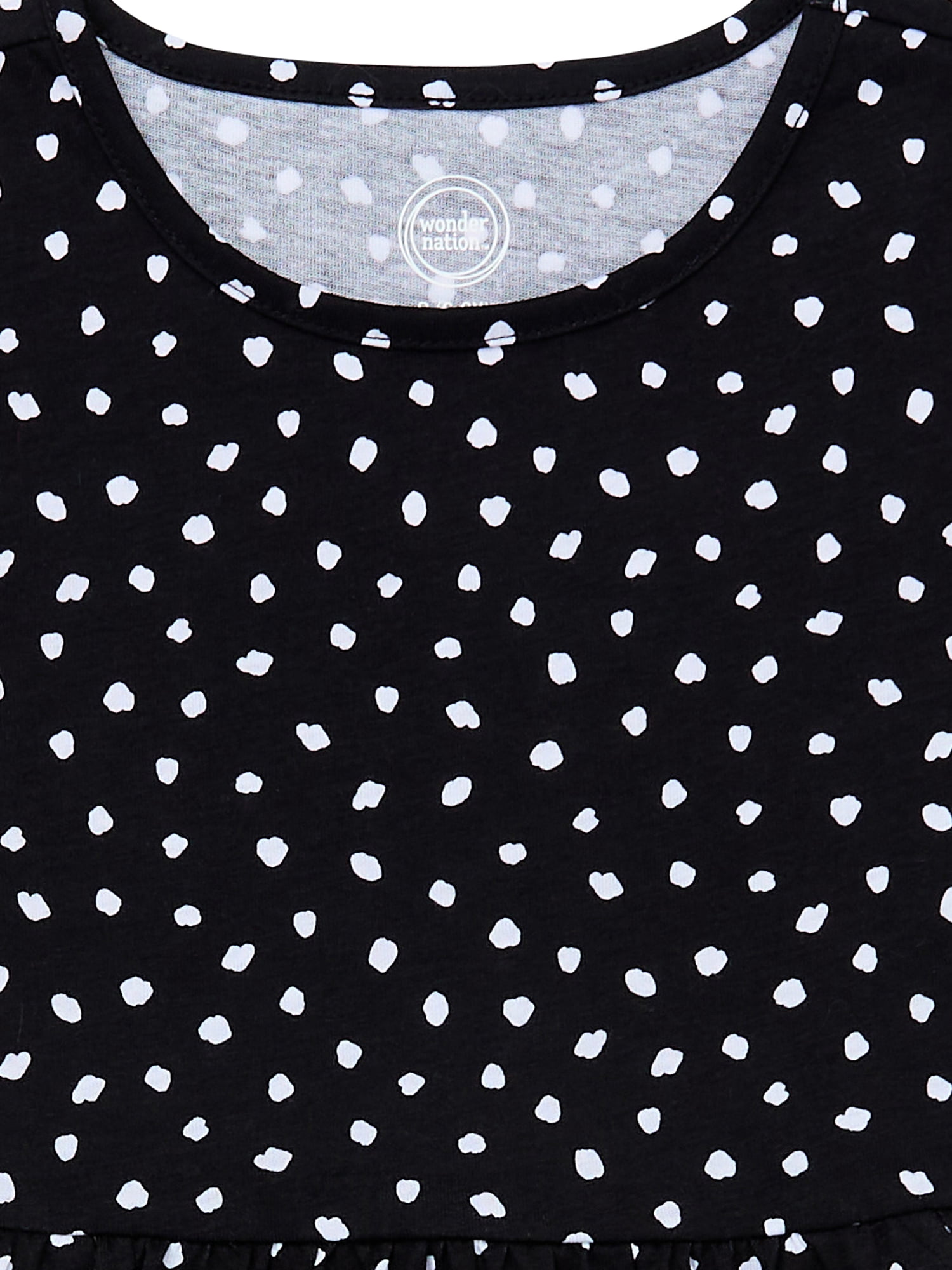 Wonder Nation Girls Short Sleeve Play Dress, 3-Pack, Sizes 4-18 & Plus