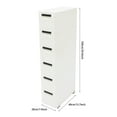 thumbnail image 3 of 6-Drawer Narrow Storage Cabinet with Wheels for Home and Office Organization, 3 of 15