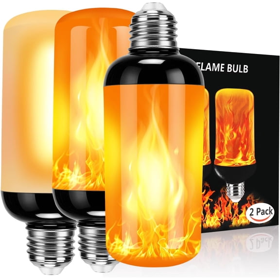 Gen2 Flame Core LED Light Bulbs, E26 Base | 4 Modes Flickering Light, Realistic Flame Effect, Built-In Gravity Sensor, Reversible Flickering Effect, Indoor & Outdoor Use