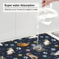 thumbnail image 5 of Cute Cat Drying Mat 18” X 24” – Absorbent Microfiber Kitchen Counter Mat For Dishes, Utensils & Produce | Non-Slip, Quick-Dry, Machine Washable, 5 of 7