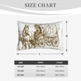 thumbnail image 4 of Sikiie Western Scenery With Old Wagon Print Plush Pillow Cover, Wrinkle-proof and Stain-resistant Pillow Protector without Pillow Core, Home Decoration-14"x20", 4 of 6