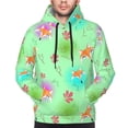 thumbnail image 4 of Hoodies for Men - Cute Fox Floral Green Long Sleeve Comfrt Men'S Fashion Hoodies & Sweatshirts, Sweatshirts for Men Hoodies Pullover Clothing Clothes with Pouch, 4 of 7
