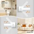 thumbnail image 3 of Square Privacy Door Levers Keyless Chrome Door Handle Indoor Door Handles Interior Bed/Bath Door Lever Handleset Reversible for Left Right Sided Doors, 3 of 7