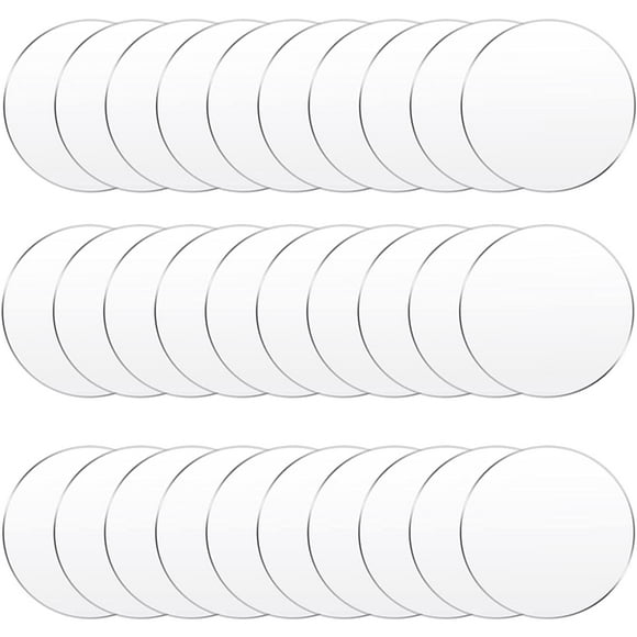30 Pieces Clear Acrylic Circles Clear Disc Transparent Acrylic Round Circle Clear Disc Acrylic Sheet Acrylic Plastic Disc for Art Project and DIY for Drink or Protection for Furniture (4 Inch)