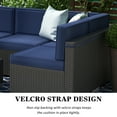 thumbnail image 4 of 7 Piece Patio Furniture Sets, Outdoor Sectional Patio Conversation Set Wicker Rattan Sofa Chair Set with Cushion and Glass Table, 4 of 7