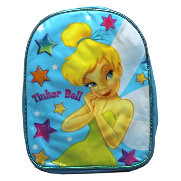 Disney's Tinker Bell Light Blue Vinyl Cover Superstar Mini Backpack (10in)