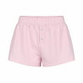 thumbnail image 6 of BYHONG Women's Soft & Comfortable Solid Color Lounge Shorts - Cute and Cozy Pajama Pants for Relaxation Pink M, 6 of 8