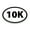 10K Black, variant on Magnet Me Up 10K Marathon Black Oval Magnet Decal, 4x6 In, Vinyl Automotive Magnet